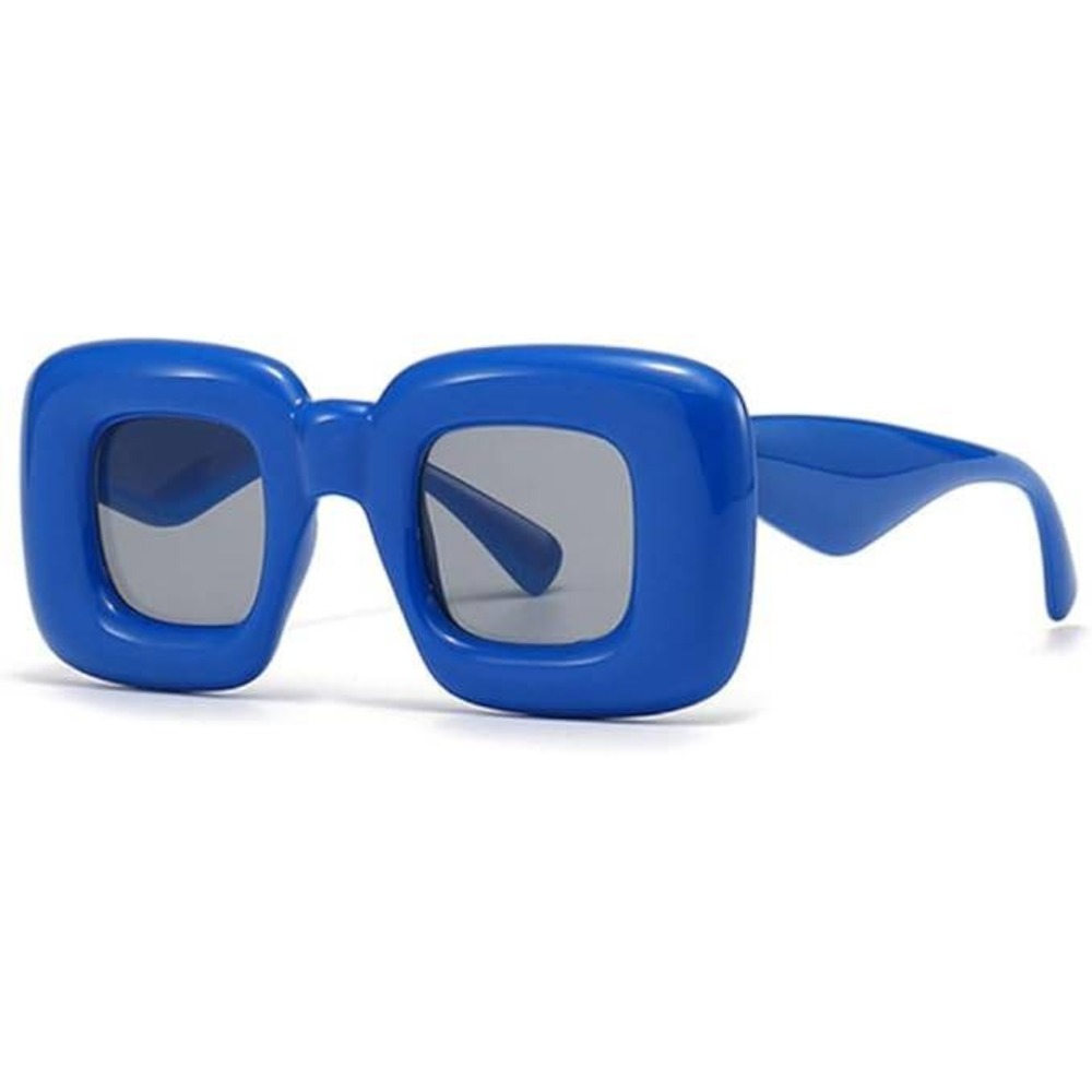 Women Sunglasses Fashion Blue Frame Square Model Party Festival‎ Candy Color New